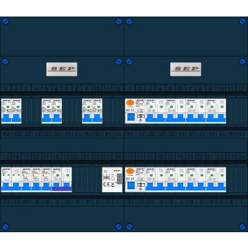 Schotman Elektro B.V. – SEP NOVA –3x ALS 2p, 2x ALS 4p, 6x INS, 8x INS 4p, kookgroep, beltrafo