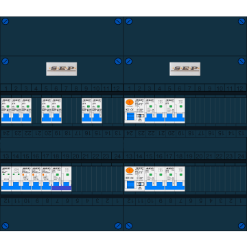 Schotman Elektro B.V. – SEP NOVA –3x ALS 2p, 2x ALS 4p, 7x INS, 4x INS 4p, kookgroep
