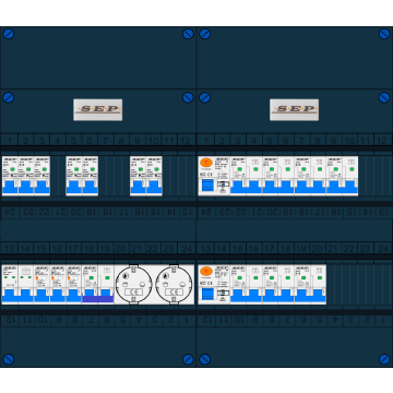 Schotman Elektro B.V. – SEP NOVA –3x ALS 2p, 2x ALS 4p, 7x INS, 7x INS 4p, kookgroep, 2x contactdoos