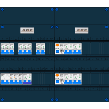 Schotman Elektro B.V. – SEP NOVA –3x ALS 2p, 2x ALS 4p, 8x INS, 4x INS 4p, kookgroep