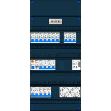  Schotman Elektro B.V. – SEP NOVA –3x ALS 2p, 1x ALS 4p, 10x INS, 2x INS 4p, beltrafo, 2x contactdoos