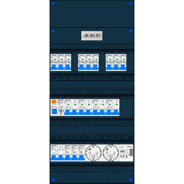 Schotman Elektro B.V. – SEP NOVA –3x ALS 2p, 1x ALS 4p, 9x INS, 4x INS 4p, beltrafo, 2x contactdoos