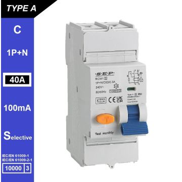 Schotman Elektro B.V. - SEP RCM1 1p+n C-karakteristiek 40A 10kA selectief AS